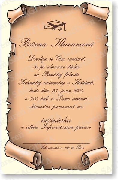 Promočné oznámenie vzor 107