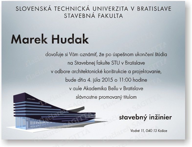 Promočné oznámenie vzor 109