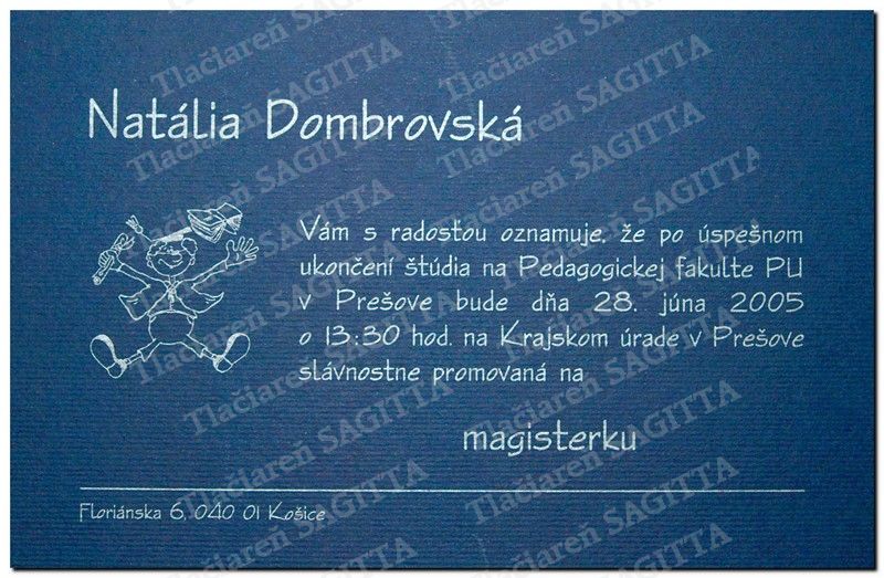 Promočné oznámenie vzor 11