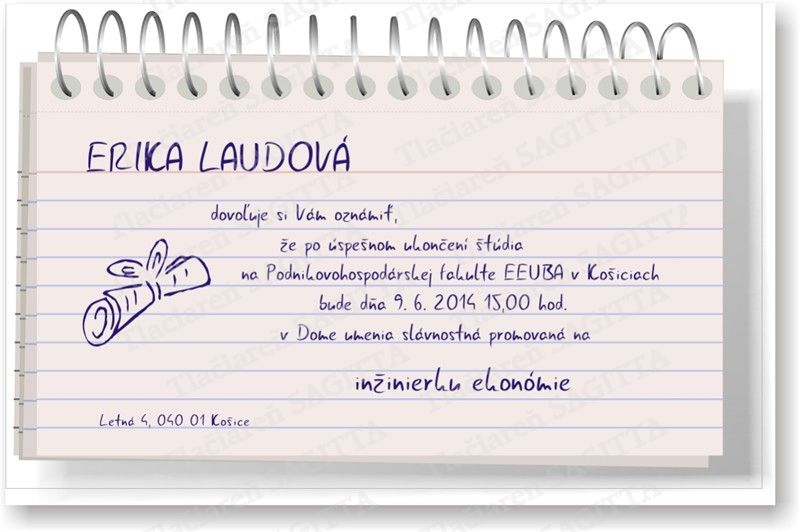 Promočné oznámenie vzor 121