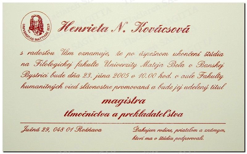 Promočné oznámenie vzor 13