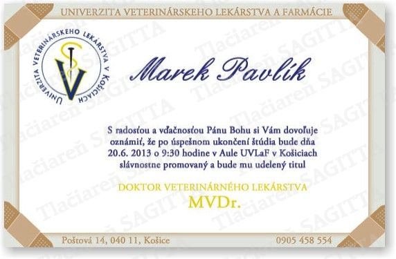 Promočné oznámenie vzor 133