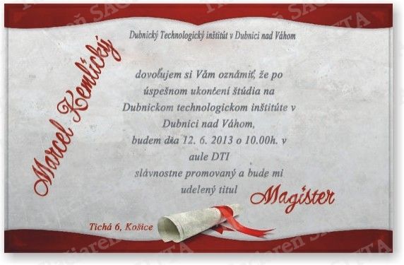 Promočné oznámenie vzor 147