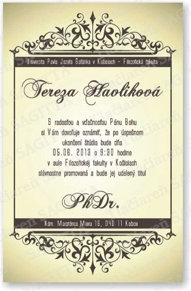 Promočné oznámenie vzor 155