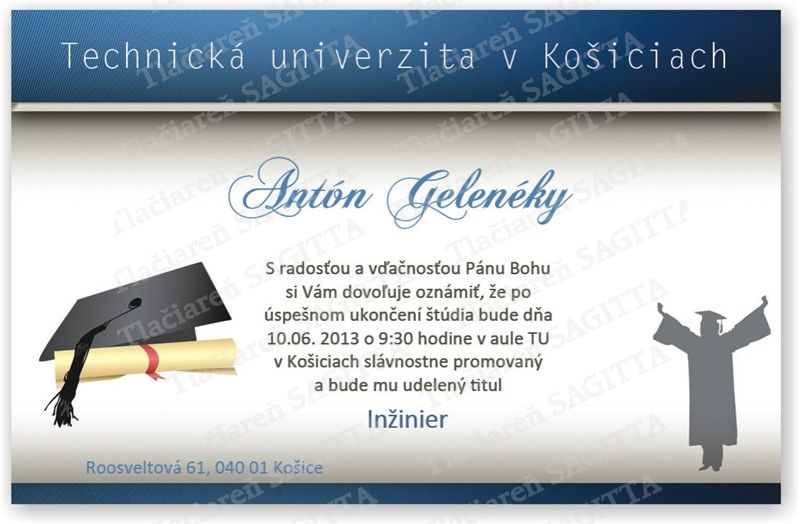 Promočné oznámenie vzor 157