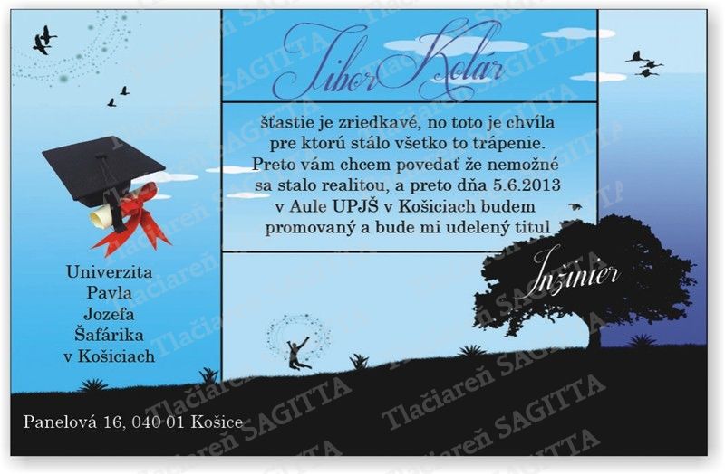Promočné oznámenie vzor 160