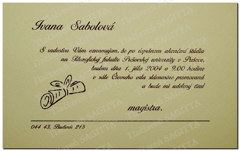 Promočné oznámenie vzor 24