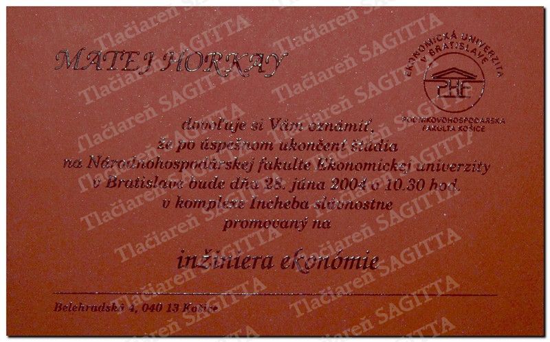 Promočné oznámenie vzor 25