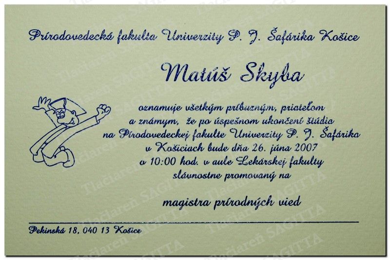 Promočné oznámenie vzor 26