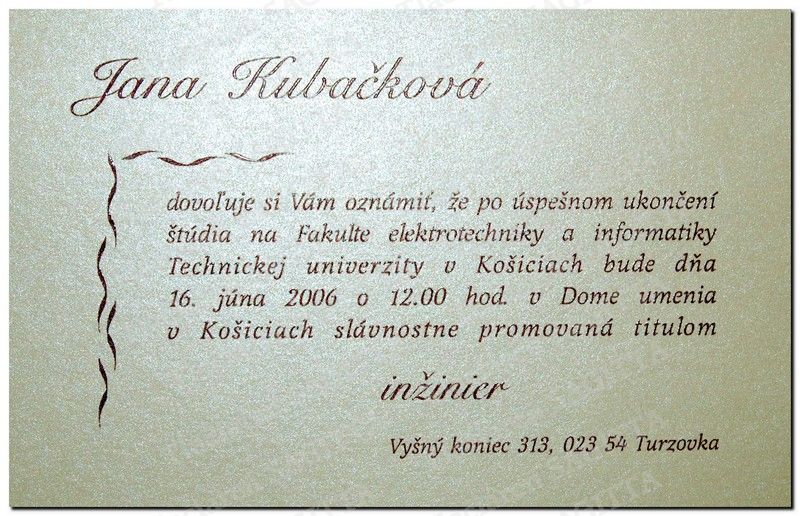 Promočné oznámenie vzor 27