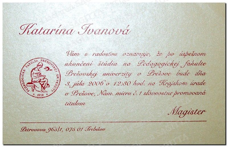 Promočné oznámenie vzor 28
