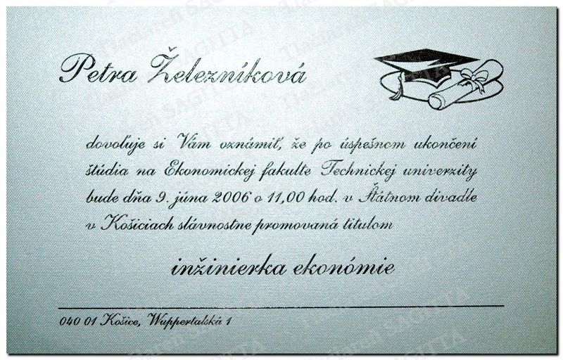 Promočné oznámenie vzor 29