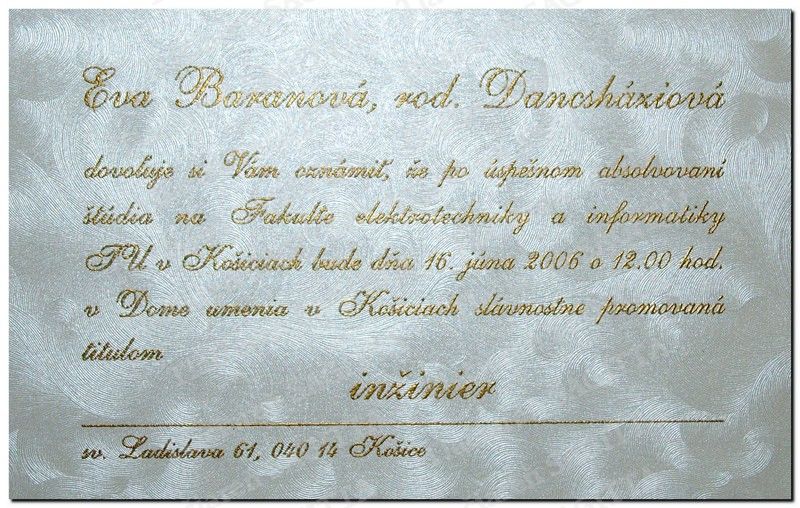 Promočné oznámenie vzor 34