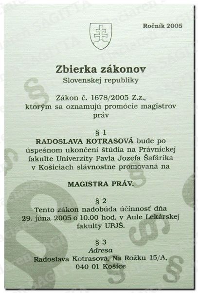 Promočné oznámenie vzor 49