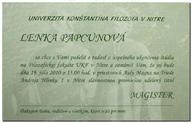 Promočné oznámenie vzor 51