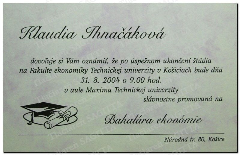 Promočné oznámenie vzor 56