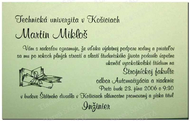 Promočné oznámenie vzor 58