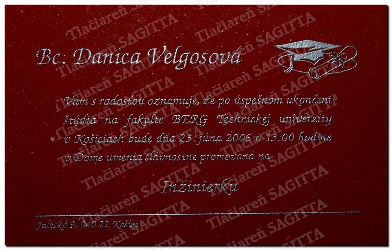 Promočné oznámenie vzor 67