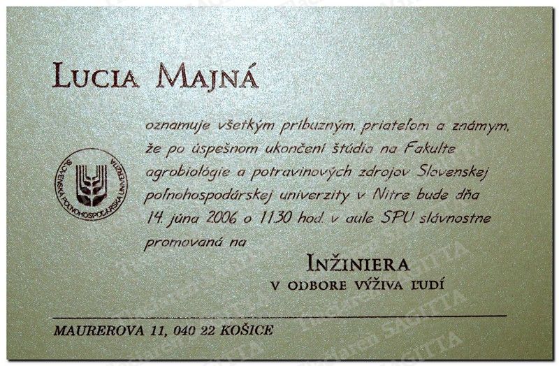Promočné oznámenie vzor 68