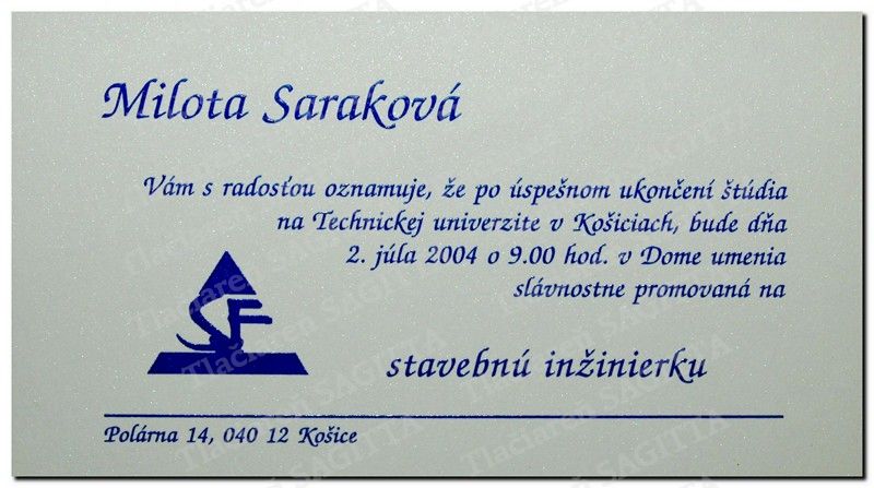 Promočné oznámenie vzor 77
