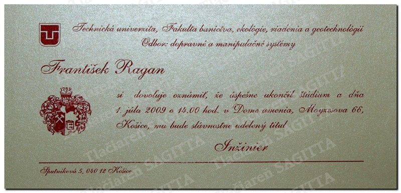 Promočné oznámenie vzor 79