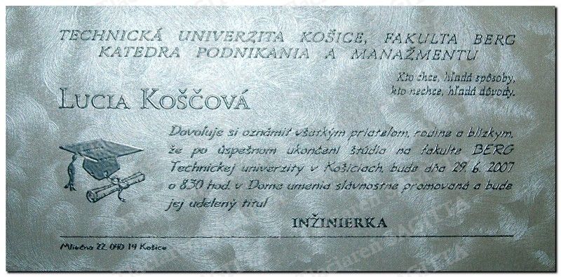 Promočné oznámenie vzor 82