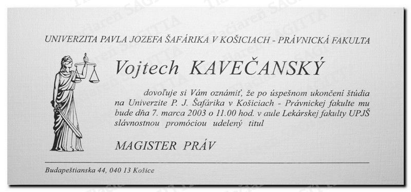 Promočné oznámenie vzor 87